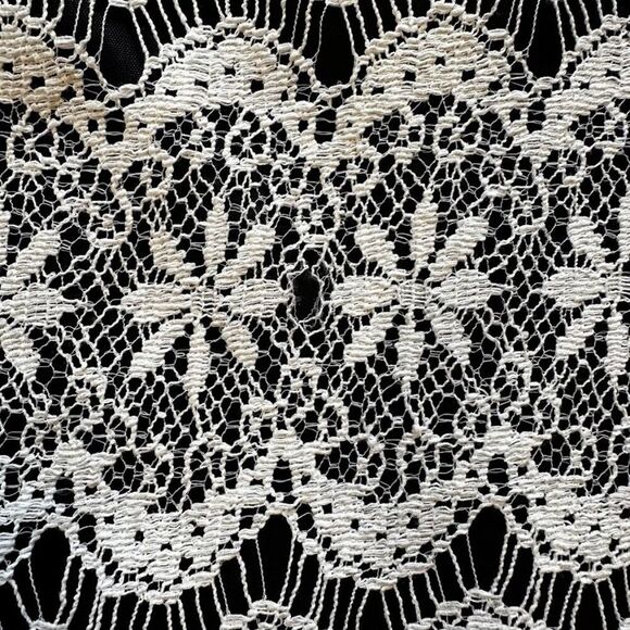 Sara Campbell Sz 6 Sleeveless Cocktail Dress Black & White Lace | High Neck - Picture 11 of 13